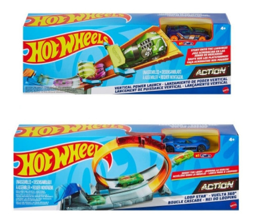 Brinquedo Pista Hot Wheels Acrobacia Lançador Carrinho fth79