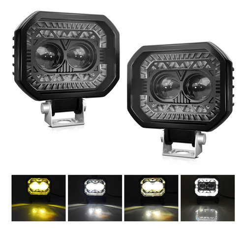 32000lm 4in Luz Led Faros Motos Luces Auxiliares Lupa Autos Foto 4