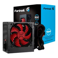 Fonte Atx 500w Gamer Pc Bivolt Fan 120mm Crusader Fortrek Nf