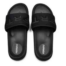 Sandalias Ferrato Original Negro Hombre Logo Resistente Agua