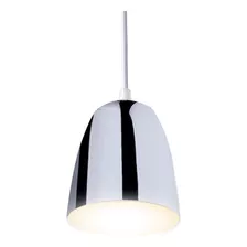 Lampara Colgante Living Cromo Campana Industrial Luz Led E27