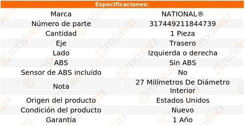 1- Maza Trasera Izquierda O Derecha Nx 1991/1993 National Foto 4