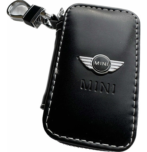 Funda Para Llave De Auto Mini Cooper En Vinipiel Logo Metal Foto 4