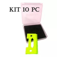 Kit 10 Lamina Ceramica Maquina Wmark Magic Clip C4 Amarelo