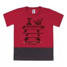 Camiseta Infantil Skate Tam 4 Ao 10 Pulla Bulla Ref. 38357