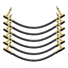 Cables De Guitarra Donner 6puLG Angulados - 6 Pack