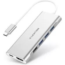 Lention Usb C Multiport Hub With 4k Hdmi, 4 Usb-a, C Reader