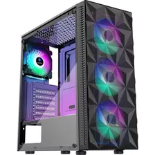 Estuche Juegos De Pc Atx 4 Ventiladores Rgb Torre Media...