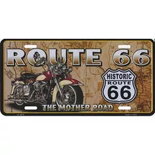 Ruta 66 Placa De Licencia De Motocicleta