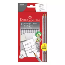 Lápis Preto Faber Castell Eco Grip 2001 2b Kit C/ 14 Unid