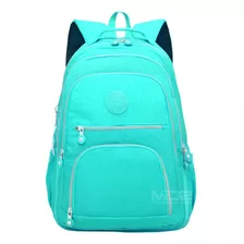 Mochila Bolsa Feminina Juvenil Notebook Escolar Ciano