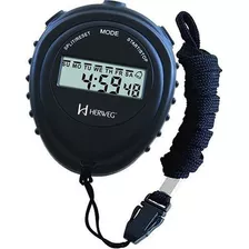 Cronômetro Digital Preto Com Cordinha Herweg 8912-34