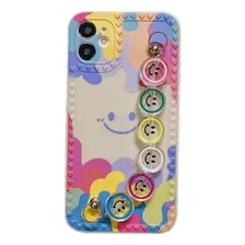 Funda/case Para iPhone X Xr Xs 11 12 13 Carita Con Colores 