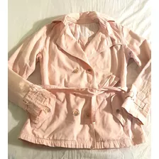 Campera Rosa Tipo Trench