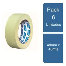 Pack 6 Cinta De Enmascarar Uso General 48mm X 40mts Norton