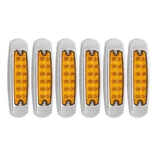 Pack X 6 Luces Led De Posición Ambar 12v/24v Para Camion