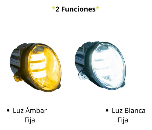 I O L 2 Faro Led 4 Pulgadas Blanco Ambar Niebla Chevrolet Foto 2