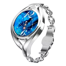 Relógio Inteligente Smartwatch Feminino Lemfo Fashion Prata