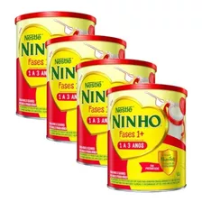 Kit C/4 Fórmula Infantil Ninho Fases 400g 1+ Nestlé 1a3 Anos