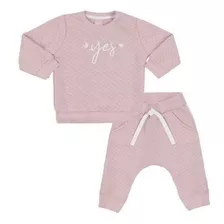 Roupa De Bebê Menina Conjunto Blusa E Calça Saruel Frio