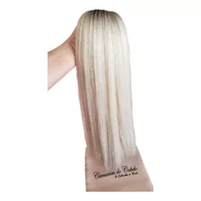 Cabelo Brasileiro Megahair Loiro 40cm 70g Raiz Esfumada