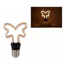 Foco Edison Led Vintage 4w Forma De Mariposa Luz Cálida Color De La Luz Blanco Cálido