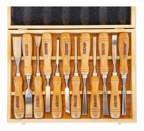 Set Gubias Madera Bremen 12 Pz Acero Profesional 7642 Dgm