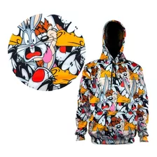 Sudadera Hoddie Hombre Cerrada Con Gorro - Looney Tunes