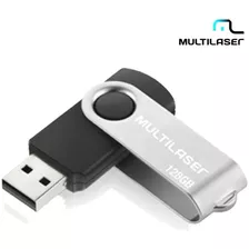 Pendrive Multilaser Twist Pd591 128gb 2.0 Preto E Prateado