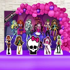 Painel + Display Decoração Festa Infantil Monster High