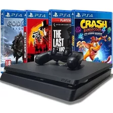 Sony Playstation 4 Slim 500gb Standard Cor Preto Onyx