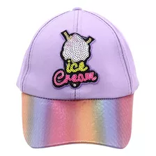 Gorra Infantil Visera Curva Paseo Diseño Niñas Lentejuelas 