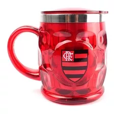 Caneca Térmica Com Tampa 500ml - Flamengo Cor Vermelho