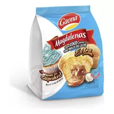 Magdalenas Gaona Coco Rellanas Dulce De Leche Caja X10u