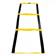 Escada De Agilidade 4,5mt Fita Nylon 12degraus Preta/amarela