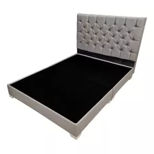 Base Cama Con Espaldar Capitoneado Doble 140x190 Envió Bgtá 