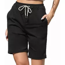 Bermudas Casuales Para Mujer Con Cordón Elástico Ajustable