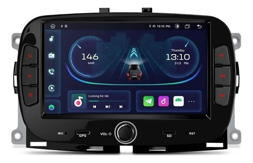 Android 11 Fiat 500 2009-2015 Carplay Gps Wifi Radio Touch Foto 2