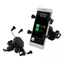 Suporte Garra Para Celular Moto Universal Com Carregador Usb