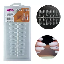 Unhas Postiças Soft Gel Transparente Flexível Almond 240un