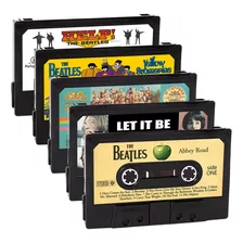 Kit Carteira K7 Cassete The Beatles 5 Unidades