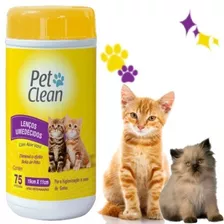 Higienizador De Patas E Pelos Lenço Umedecido Gatos Petshop