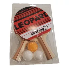 Set Ping Pong 2 Paletas + Red + 3 Pelotas Combo Leopard