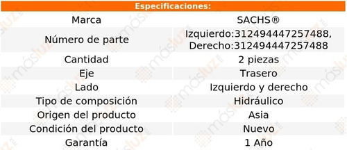 Jgo Amortiguadores Hidrulicos Tra Chevrolet Astro 96/06 Foto 2