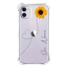 Capa Capinha Nome Personalizado Caminho Viagem Flor Girassol