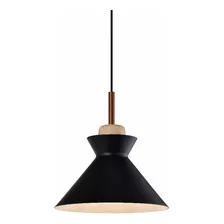 Lámpara Colgante De Techo Campana Minimalista Metal-madera