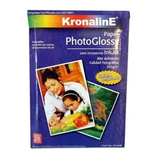 Papel Fotográfico Brillante 25 Pack 4x6 Kronaline Ph349 Foto Color Blanco