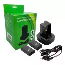 Carregador Com 2 Baterias Recarregáveis Duplo P/ Xbox 360