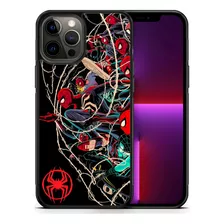 Funda Spiderman Multiverso Tpu Con Protector De Cámara