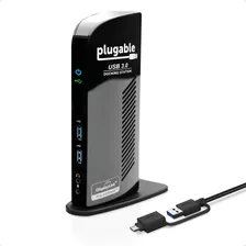 Replicador De Puertos Usb 3.0 De Plugable, Negro